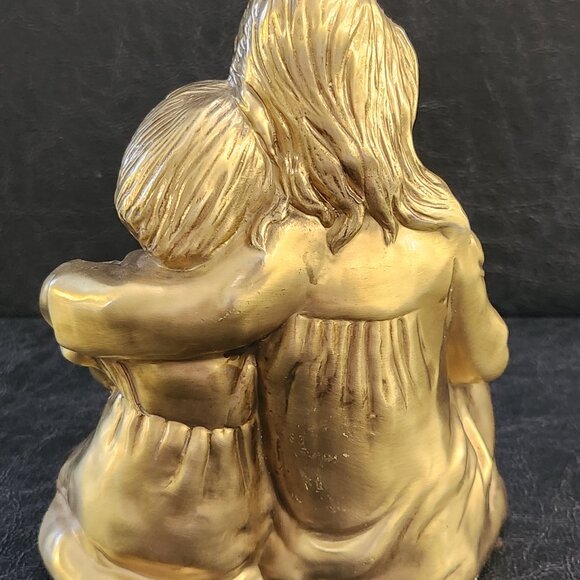 PM Craftsman, Mother and Daughter Reading a Book Brass Figurine. Home Decor - Picture 4 of 10